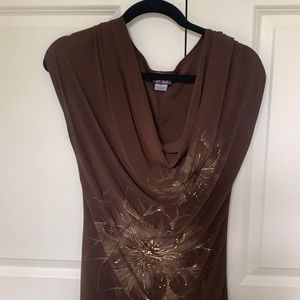 Dots Brown and Gold Tunic